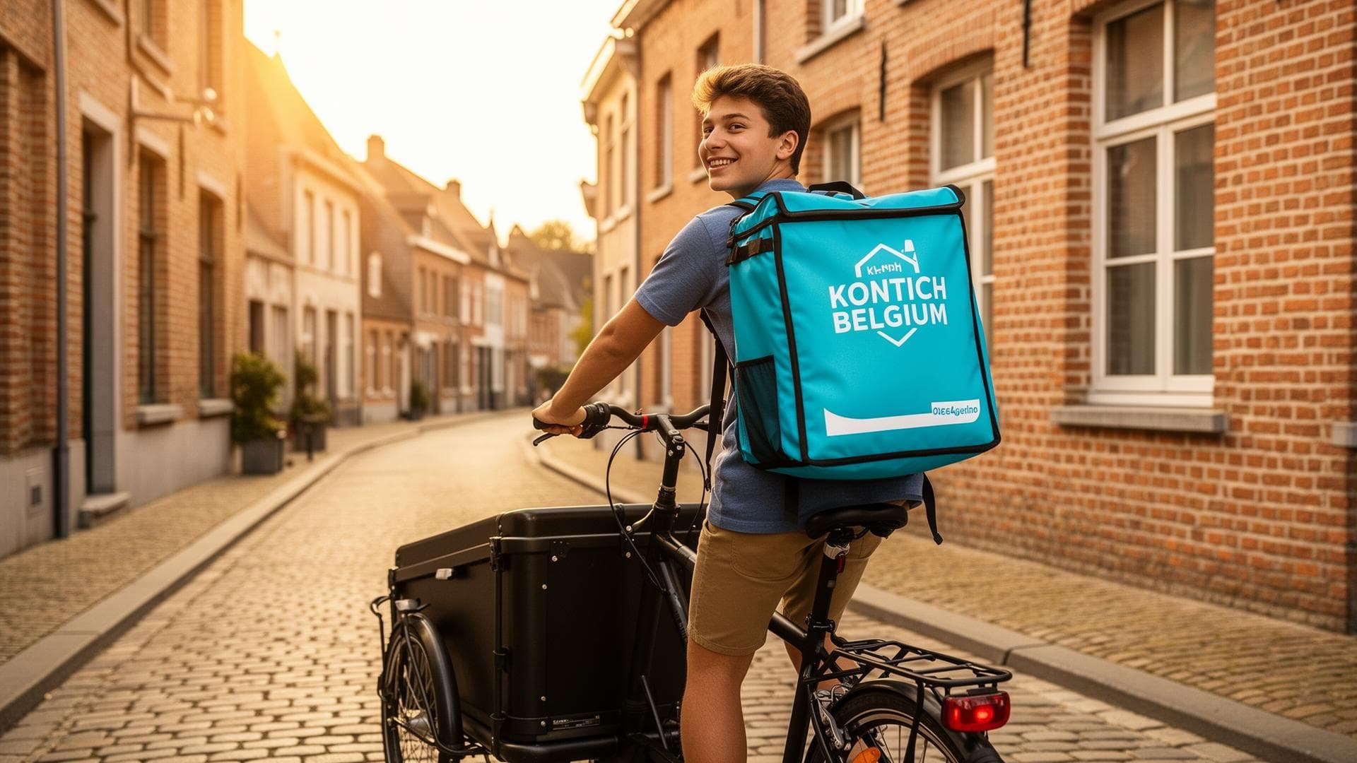 Fietskoerier in Gemeente